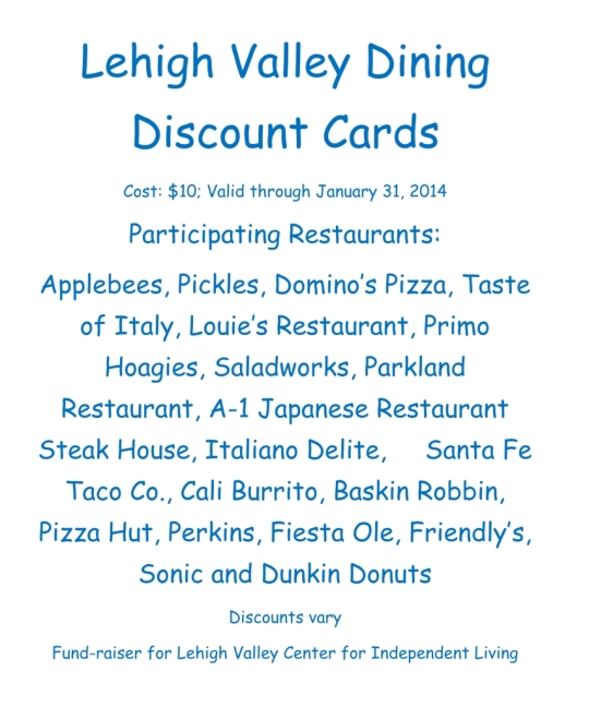 Diner Card announcement